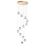 Люстра каскадная с прозрачными шарообразными плафонами Crystal Globule варинант исполнения - 6 | Loft Concept в Саратове