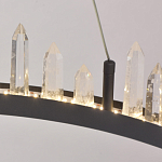Люстра с двумя кольцами черного цвета с хрустальными элементами QUARTZ CRYSTAL варинант исполнения - 9 | Loft Concept в Саратове