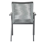 Стул темно-серый с высокой плетеной спинкой и сиденьем Braided Strength варинант исполнения - 4 | Loft Concept в Саратове