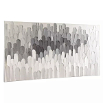 Панно декоративное с ручной росписью Gray Strokes варинант исполнения - 3 | Loft Concept в Саратове