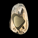 Бра овальное из стекла с золотым элементом Flow Texture  варинант исполнения - 5 | Loft Concept в Саратове