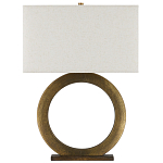 Настольная лампа с корпусом в форме кольца и прямоугольным абажуром French Ring варинант исполнения - 5 | Loft Concept в Саратове