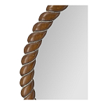 Зеркало круглое с текстурной рамой из натурального дерева  Pine Wall Mirror варинант исполнения - 3 | Loft Concept в Саратове