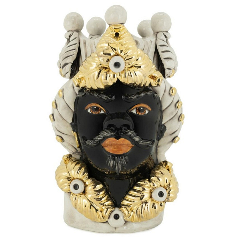 Ваза Vase Moro Man Eve Gold Черный Бежевый Золотой Ваза Vase Moro Man Eve Gold Черный Бежевый Золотой в Саратове | Loft Concept