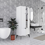 Комод белый с 4-мя дверцами на металлических ножках SPARK MULTIPURPOSE CABINET WHITE варинант исполнения - 5 | Loft Concept в Саратове