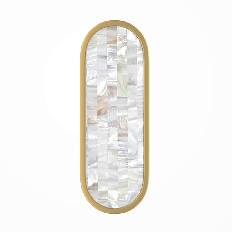 Бра перламутровый Lunaris 30 см Латунь Перламутровый в Саратове | Loft Concept 