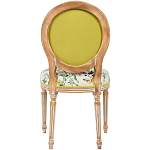 Стул из массива бука бежевый с изображением птиц и цветов Beige Green Chinoiserie Peach Garden Chair варинант исполнения - 2 | Loft Concept в Саратове