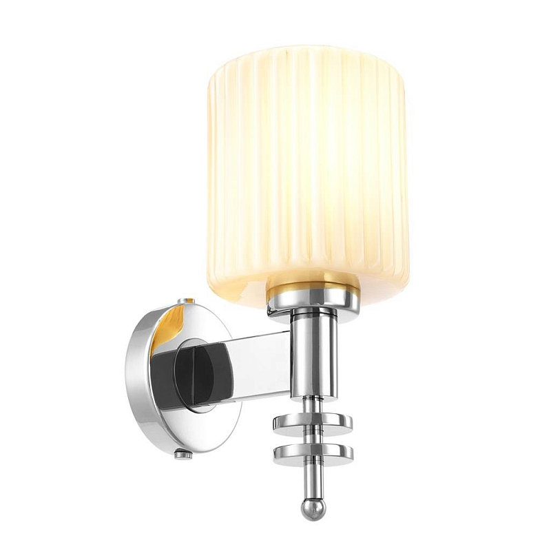 Бра Eichholtz Wall Lamp Ponza Nickel Никель Белый Бра Eichholtz Wall Lamp Ponza Nickel Никель Белый в Саратове | Loft Concept