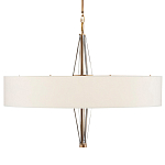 Люстра круглая с белым тканевым абажуром  White Light Diffuser варинант исполнения - 1 | Loft Concept в Саратове