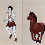 Дизайнерская плитка Конь бегун варинант исполнения - 1 | Loft Concept в Саратове