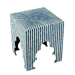 Приставной столик с инкрустацией раковинами устриц Bone Inlay варинант исполнения - 1 | Loft Concept в Саратове