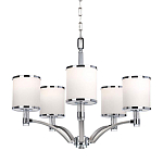 Люстра с белыми стеклянными плафонами в форме цилиндра Feiss варинант исполнения - 1 | Loft Concept в Саратове