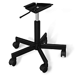 Стул с мягкой розовой обивкой из велюра и подъемно-поворотным механизмом на черных колесиках Harper Pink варинант исполнения - 4 | Loft Concept в Саратове