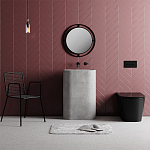 Настенное зеркало круглой формы в черной металлической раме BUBBLE MIRROR BLACK варинант исполнения - 1 | Loft Concept в Саратове