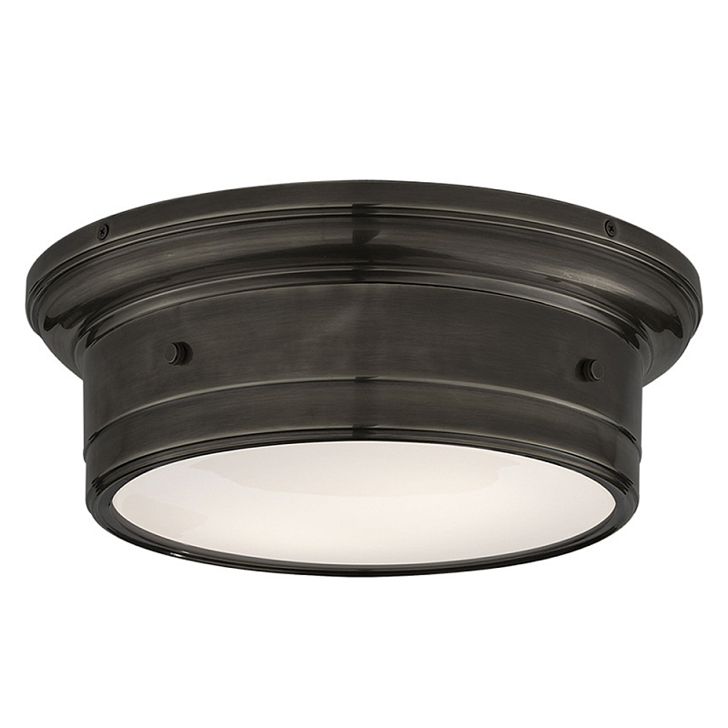 Потолочный светильник круглый черного цвета Modern Simple Ceiling Light Черный Белый в Саратове | Loft Concept 