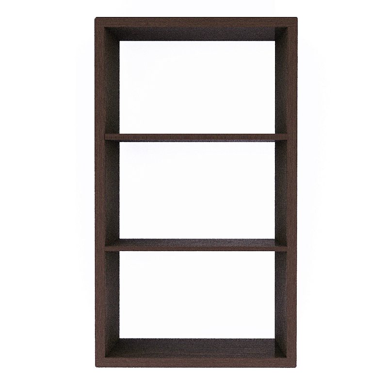 Полка-модуль для книг Primo длина 72 Темный дуб Древесина Черный в Саратове | Loft Concept 