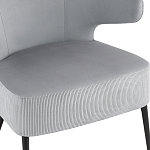 Современное мягкое кресло на металлических ножках Rakush Grey варинант исполнения - 6 | Loft Concept в Саратове