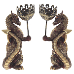 Подсвечник в виде дракона Dragon candlestick Gold Red L or R варинант исполнения - 2 | Loft Concept в Саратове