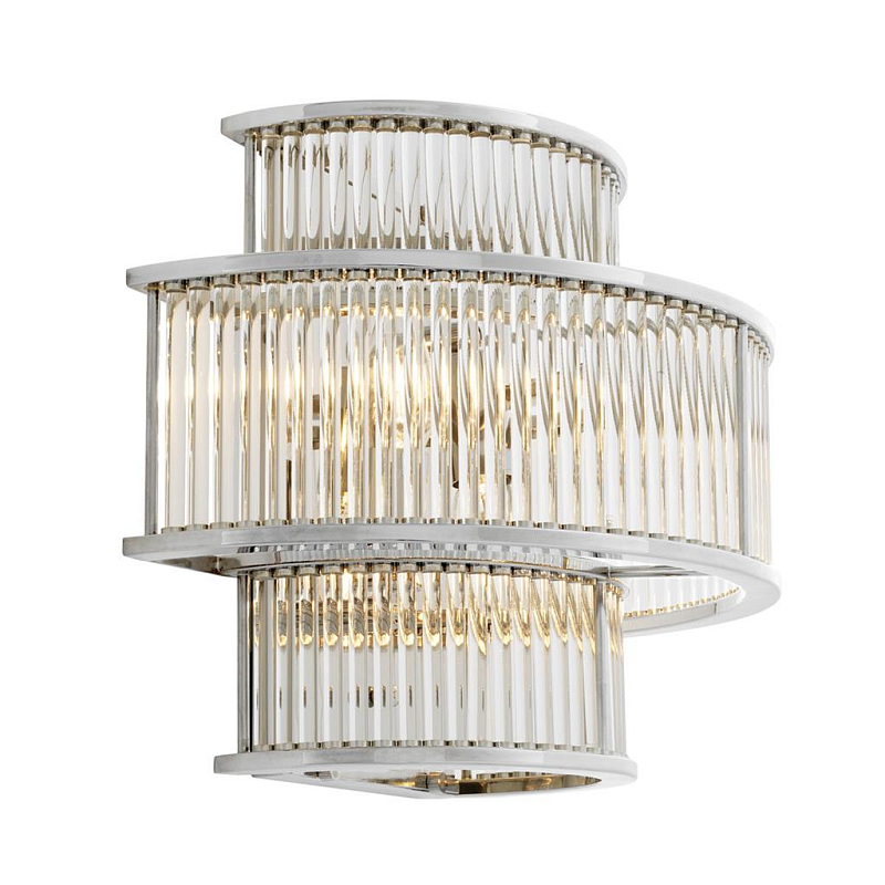 Бра Wall Lamp Mancini Nickel Никель Прозрачное Стекло Бра Wall Lamp Mancini Nickel Никель Прозрачное Стекло в Саратове | Loft Concept