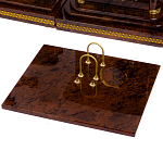 Настольный письменный набор с часами и визитницами из природного камня обсидиана Royal Present варинант исполнения - 2 | Loft Concept в Саратове