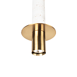 Подвесной светильник с узким цилиндрическим плафоном и золотым металлическим декором Concrete Pipe варинант исполнения - 15 | Loft Concept в Саратове