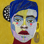 Картина с вышивкой Портрет wall panel People with the yellow ear 1 варинант исполнения - 1 | Loft Concept в Саратове