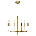 Люстра с 6-ю лампами на тонких изогнутых рожках в современном стиле Feiss варинант исполнения - 2 | Loft Concept в Саратове