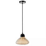 Подвесной светильник с янтарным фактурным плафоном Lamp with Frozen Glass Effect варинант исполнения - 3 | Loft Concept в Саратове