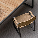 Дизайнерский стул с каркасом из металла с плетеными сиденьем и спинкой GREEN POINT Chair варинант исполнения - 10 | Loft Concept в Саратове