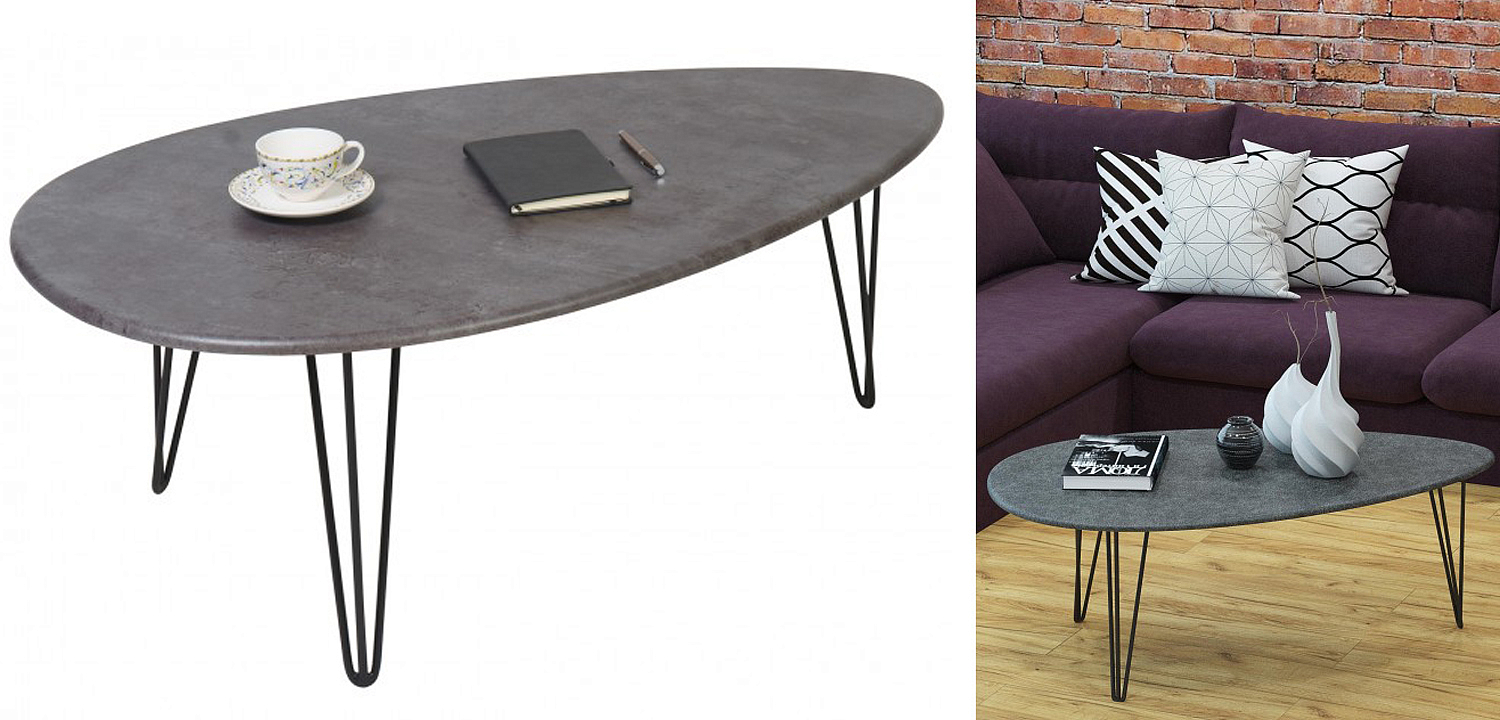 Кофейный стол Dorian Coffee Table gray Кофейный стол Dorian Coffee Table gray - Loft-Concept в Саратове