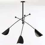 Потолочный светильник с подвижными плафонами Aracea Black Ceiling Lamp варинант исполнения - 4 | Loft Concept в Саратове