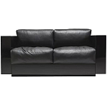 Дизайнерский кожаный диван черный Poltronova Saratoga Sofa варинант исполнения - 1 | Loft Concept в Саратове