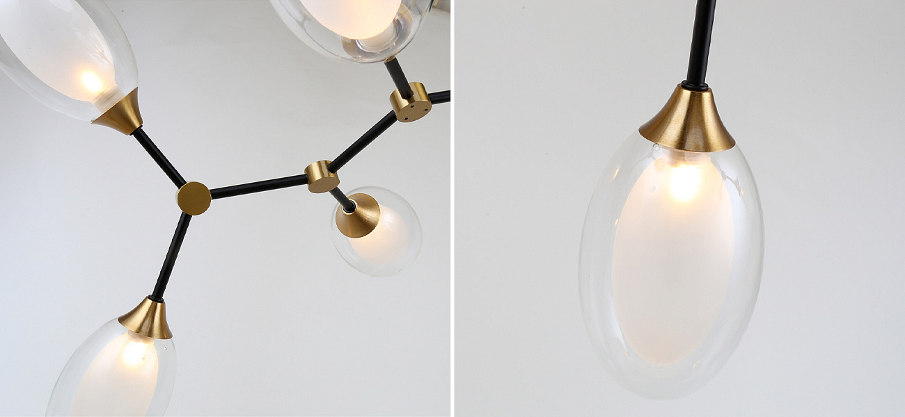 Люстра с плафонами из двойного стекла BUBBLE CHANDELIER Люстра с плафонами из двойного стекла BUBBLE CHANDELIER - Loft-Concept в Саратове