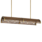 Люстра линейная полукруглой формы Wooden Horseshoe варинант исполнения - 3 | Loft Concept в Саратове