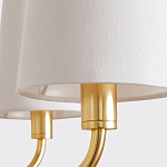 Люстра золотая с белыми тканевыми абажурами Coolness варинант исполнения - 4 | Loft Concept в Саратове