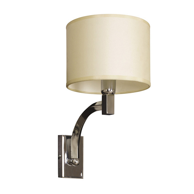 Бра с бежевым цилиндрическим абажуром Natural Concepts Хром Бежевый в Саратове | Loft Concept 