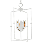 Подвесной светильник белый c абажуром в виде цветка тюльпана White Tulips варинант исполнения - 2 | Loft Concept в Саратове