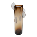 Ваза коричневая Forma Mare со стеклянными вставками варинант исполнения - 1 | Loft Concept в Саратове