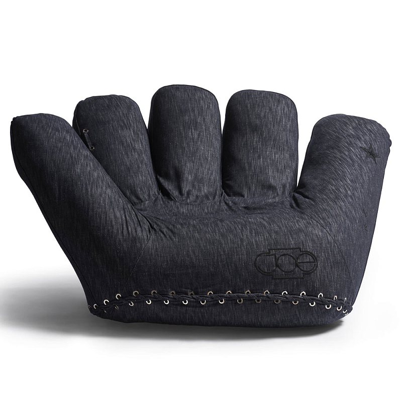 Дизайнерское кресло в форме руки Poltronova Joe Jeans Armchair Темно-синий в Саратове | Loft Concept 