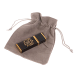 Флешка на 16 гб с декоративной металлической вставкой Герба РФ из натурального камня Обсидиан Черный Stone Flash Drive варинант исполнения - 4 | Loft Concept в Саратове