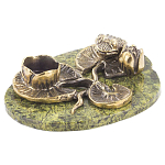 Подсвечник из бронзы и натурального камня змеевик Stone Candlestick варинант исполнения - 2 | Loft Concept в Саратове