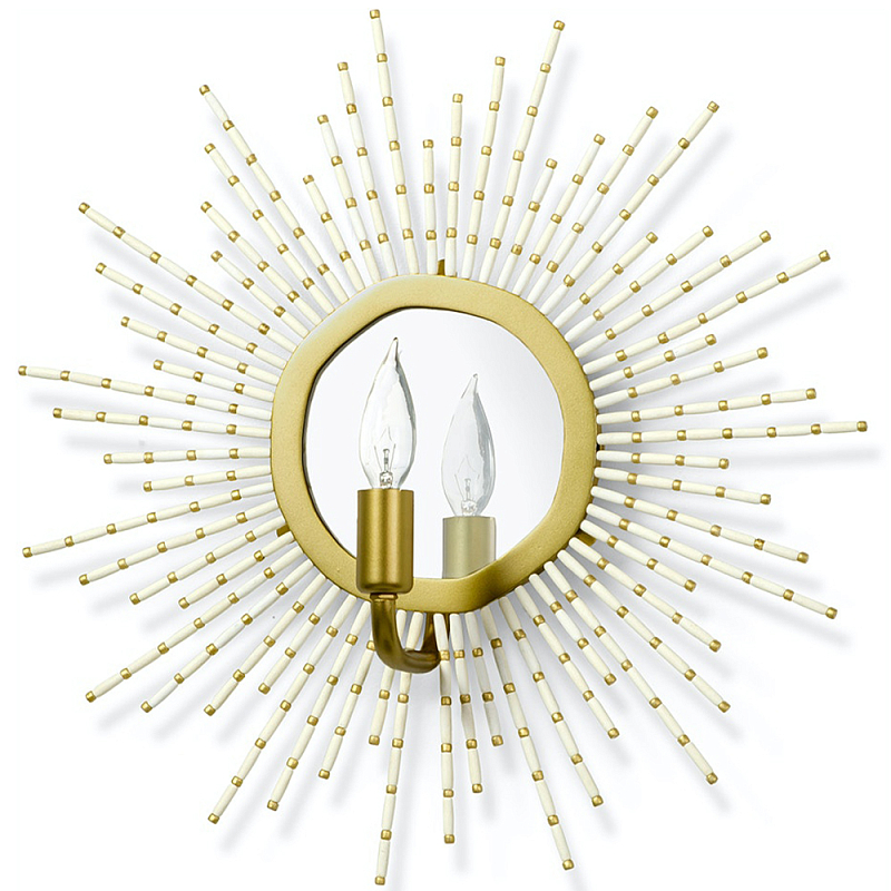 Бра Mirror and Beads Sunbeams Stella Wall Lamp Золотой Белый Зеркало Бра Mirror and Beads Sunbeams Stella Wall Lamp Золотой Белый Зеркало в Саратове | Loft Concept