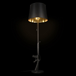 Торшер с черным абажуром и оригинальной ножкой в форме автомата Flos варинант исполнения - 3 | Loft Concept в Саратове
