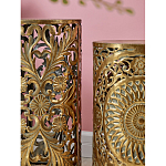 Столик приставной с цветочной резной фактурой Madagascar варинант исполнения - 4 | Loft Concept в Саратове