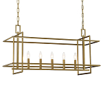 Подвесной светильник прямоугольный 5-ти ламповый Linear Kitchen Light варинант исполнения - 1 | Loft Concept в Саратове