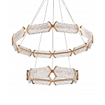 Люстра с 2-мя кольцами с текстурным природным рисунком IceFlame варинант исполнения - 2 | Loft Concept в Саратове