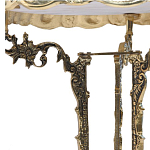 Стол бронзовый круглый с мраморной столешницей Coffee De Bronze варинант исполнения - 1 | Loft Concept в Саратове