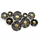 Панно настенное Blank Sheet  Black flower варинант исполнения - 1 | Loft Concept в Саратове