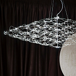 Люстра подвесная с тонкой металлической конструкцией цвета хром Quasar варинант исполнения - 9 | Loft Concept в Саратове