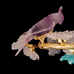 Люстра круглая на золотом каркасе с птичками и цветочным декором Miscellaneous herbs варинант исполнения - 6 | Loft Concept в Саратове